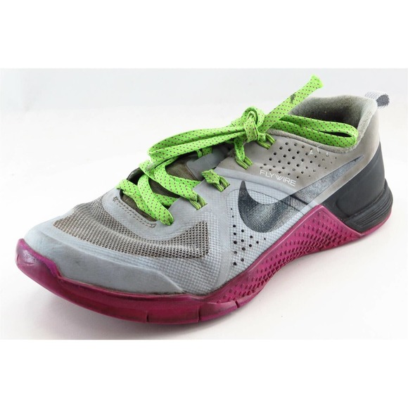 Nike Flywire Lace Up Running Gray Synthetic Women Shoes 7 M - Picture 1 of 7